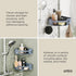 Umbra Flex Adhesive Shower Corner Shelf for Bathroom, Slate Blue