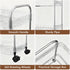3 STARLATTA Tier Rolling Cart with Lockable Wheels, Clear Acrylic Utility Trolley with Handle, Heavy-Duty Storage