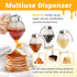 8 Oz CLEVLI Honey Dispenser No Drip Glass with Stand Honey Jar Clear Glass Honey Container with Dipper Maple Syrup