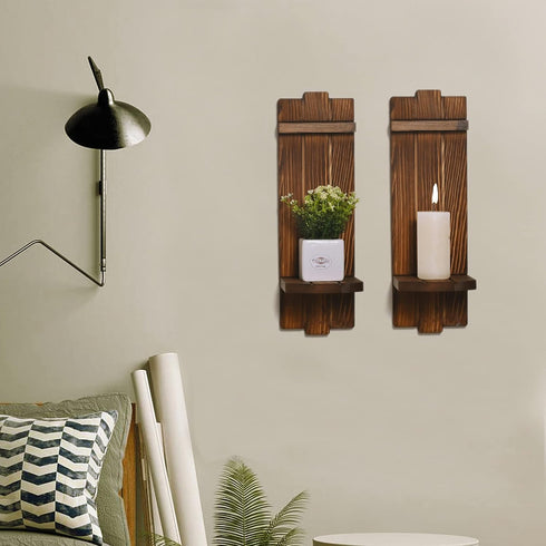 Set 2, Yorkmills Sconces Wall Decor of Wall Candle Holder Rustic Home Decor, Farmhouse Wall Art Floating Candle Sconces
