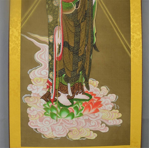 Zzooi Ksitigarbha Silk Hanging Scroll Wall Art, Ksitigarbha Bodhisattva