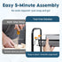 4 LOFTEY Tier Rolling Storage Cart, Small Metal Utility Cart on Wheels, Rolling Organizer Carts for Kitchen, Bathroom