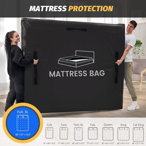 8 (82x57x13.5 Mattress Bags for Moving and Storage, BETU Waterproof Mattress Protector Full XL Mattress Cover