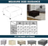 NeColorLife Oversized Square Ottoman Cover,Stretch Ottoman Slipcover,Thick Storage Ottoman Cover,Foot Stool Cover