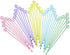 100 Pieces 9.1 Inch Plastic Swizzle Sticks Cocktail Stirrers for Bar, Disposable Multicolor Star Top