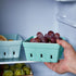 5.8" Set 2, ONEMORE Berry Basket Ceramic Berry Bowls with Holes Square Fruit Bowl Berry Colander Containers for Fridge
