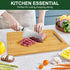 Bamboo Cutting Board, Wooden Cutting Boards for Kitchen, Wood Double Sided Food-Grade Chopping Board for Meat Cheese