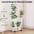 3 3 Plant Stand with Wheels Tier Metal Plant Holder Corner Flower Shelf for Multiple Plants Display Rack for Bedroom