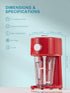 Shaved Ice Machine, Electric Ice Shaver and Snow Cone Machine with Large Capacity Storage, Adjustable Thickness