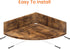 Set 3 3 Homode Corner Shelf Wall Mount, of Floating Corner Shelves with Cord Hole, Tier Wood Wall Display Shelf