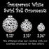 SLEETLY White Ornaments for Farmhouse Christmas Tree, Shatterproof Plastic 2.36 Inch Clear Swirl, Set of 18
