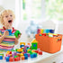 Hoolerry 8 Pieces Colorful Storage Bins with Lid and Handle - Stackable Plastic Baskets for Bedroom Office