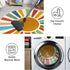 4 STARUIA Small Round Rug Ft Washable Round Rug for Kids Room, Colorful Sun Circle Rug for Playroom, Non-Slip Circular