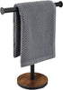 Countertop Hand Towel Stand, Free Standing Towel Rack with Weighted Wood Base for Bathroom and Kitchen