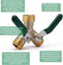 AOGCXDR 2 3/4 Inch Brass Garden Hose Splitter Way Heavy Duty Adapter, Y Splitter with Shutoff Valve Outdoor Faucet