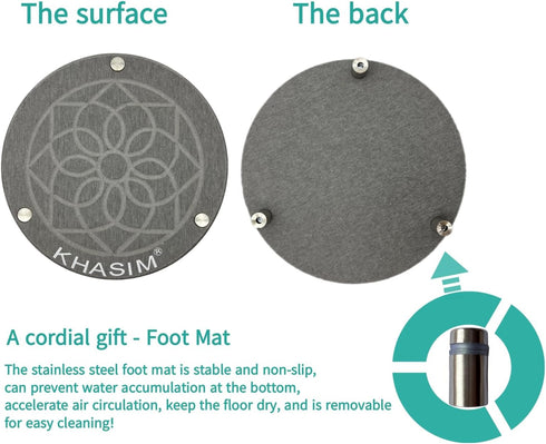 KHASIM Plunger Mat, Strong Water Absorption Drying Mat for Toilet Plunger, Drip Tray for Bathroom (Gray)