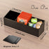 NiHome Magnetic Three-Compartment Acrylic Tea Bag Organizer, Durable Storage Solution for Tea Bags (Black)