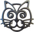 Cat Trivet - Black Cast Iron - Kitchen & Dining Table Accessory - Housewarming & Cat Lover Gifts - 6.6 by 6.3 in