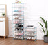 Closet (4-Tier, Jucaifu Stackable Small Shoe Rack, Entryway, Hallway and Space Saving Storage and Organization Blue)