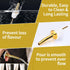 SuproBarware Liquor Bottle Pourers - Stainless Steel with Clean Brush, Rustproof Metal Alcohol Pouring Tubes for Home