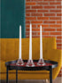 CANDWAX Set of 4 White Taper Candles, 12 Inch Dripless, Smokeless, Unscented, Long Burning, Hand Poured