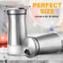 The Original Salt and Pepper Shakers Set - Silver Spice Dispenser with Adjustable Pour Holes, Stainless Steel, 2 Bottles