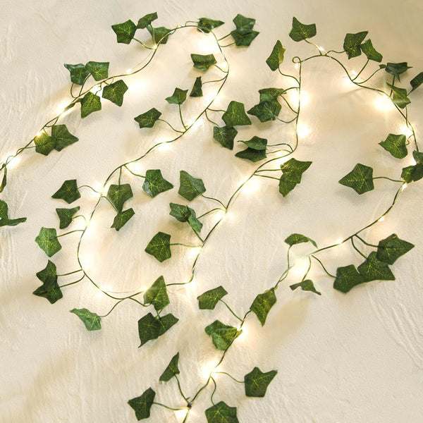 33 Ft Vine with Fairy Lights Battery Operated, 8 Flashing Model Waterproof