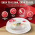 Flexzion 10 Inch Microwave Splatter Cover, BPA-Free, Adjustable Steam Vent, Dishwasher Safe