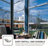 Filmgoo One Way Privacy Film | Window Tint for Home, Heat Control Anti UV Static Cling | Black Silver, 17.5 Inch X