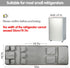 Extended Mini Fridge Caddy Organizer, 55" x 16.5" with 11 Pockets for Flatware, Drinks, Paper Goods, Gray