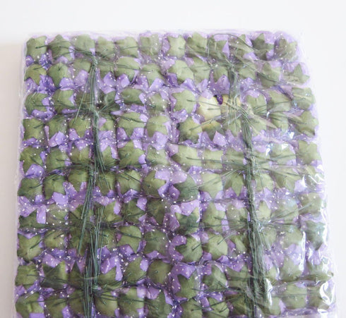 Mini Fake Rose Flower Heads - 144pcs Mini Artificial Roses for DIY Wedding Flowers Accessories, Purple