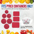 Replacement Lids for Pyrex Containers, 1-Cup (1), 2-Cup (2), 4-Cup (2), 7-Cup (1), 3-Cup (2), 6-Cup Round Rectangle