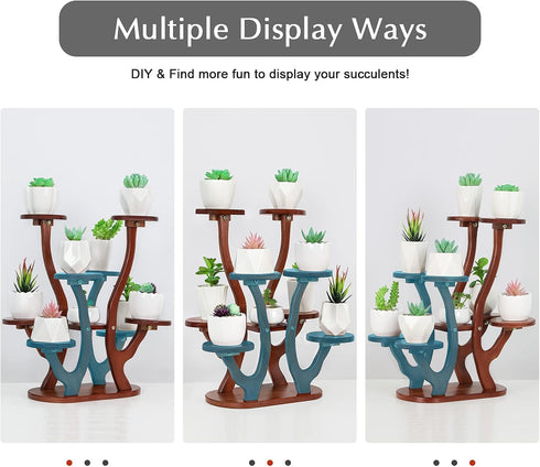 9 Jotsport Pots Mini Succulent Stand Windowsill Small Plant Stand Multi Layers Succulents Display Shelf Kitchen