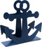 BetyHom Vintage Metal Nautical Anchor Napkin Holder in Blue