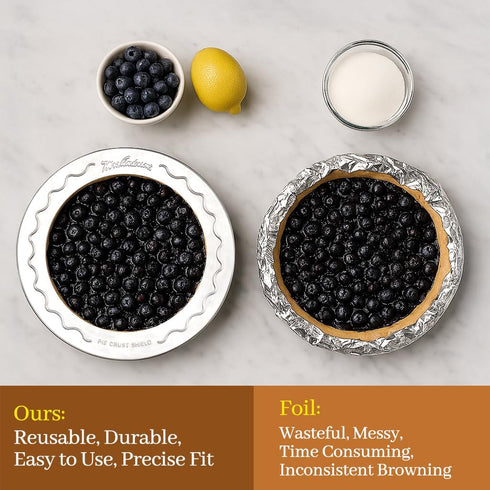 Mrs. Anderson's Baking Pie Crust Protector Shield - Set of 2, Fits 9.5 and 10-Inch Plates