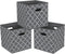 Fabric Cloth Storage Bins, Foldable Cube Organizer with Dual Handles, Set of 3 for Home Storage (Gray Light)