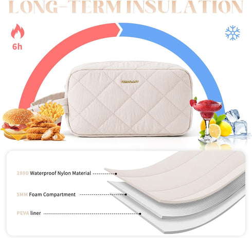 Small Cooler Bag Freezable Lunch Bag for Work School Travel,Small Lunch Bag,insulated snack bag,Mini Cooler,Lunch bag