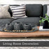 3 Coffee Table Decor, Pieces Candle Holders with Tray and Rocks, Centerpiece Table Decorations for Living Room, Dining