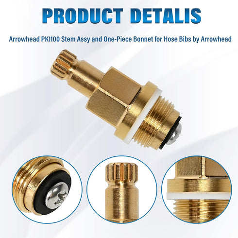 PK1100 Replacement for Arrowhead Brass Assembly and One-Piece Bonnet for Hose Bibs