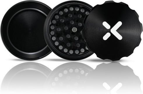 3-Piece, 3") Xtreme Spice Grinder Features Side Knurls for Superior Grip, Jam-Free Sharp Teeth, Quick Twist Closure |