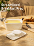 6.2" Sweese Extra Large Butter Dish with Lid, Porcelain Butter Keeper Container - Perfect for East/West Coast Butter