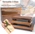 kulusion Counter 12 7 1.57'') Walnut Wooden Pedestal Stand, Farmhouse Wood Tray for Kitchen Bathroom Decor, Rustic
