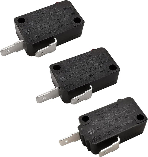 Microwave Oven Door Switch Replacement Part, 16A 125VAC, KW3AT-16, 2X Normally Open + 1x Normally Closed