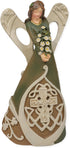 Roman Giftware Inc. Irish & Celtic Collection, 7" H Woodcut Irish Angel Figure, Durable
