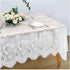 SoarDream White Lace Tablecloth, 60x120 Inches Rectangular Wedding Tablecloth Classic Vintage Lace Fabric