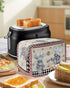Kitchen Chef Gnomes Toaster Cover 2 Slice, Small Appliance Covers, Retro Red White Plaid Polyester Dust Protection