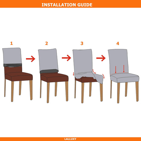 Set 4, Velvet Chair Covers for Dining Chair of Stretchy Soft Parson Chair Covers Removable Washable Kitchen Dining Room