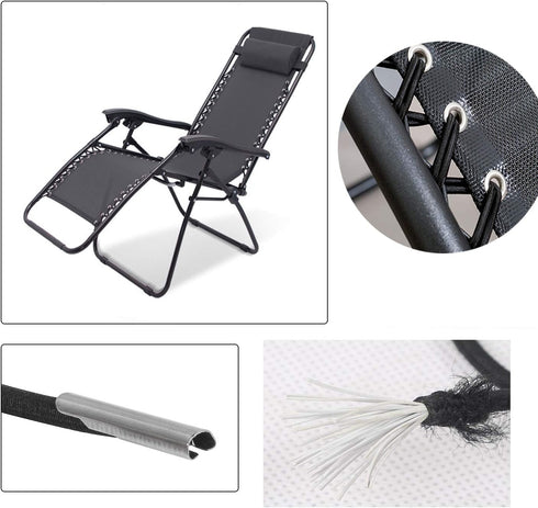 4 Cords(2 2 Universal Replacement Cords for Zero Gravity Chair, Antigravity Chair Elastic Laces for Lawn Chair Patio