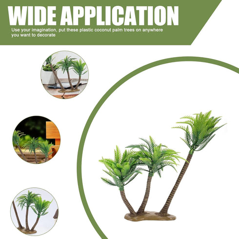 BESTOYARD Artificial Coconut Tree Decor, Mini Tropical Palm Trees for Fairy Garden Landscape Decoration