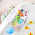Generic Cerpourt Baby Bath Toys Storage, Saddle Shape 4 Compartment Mesh Bath Toy